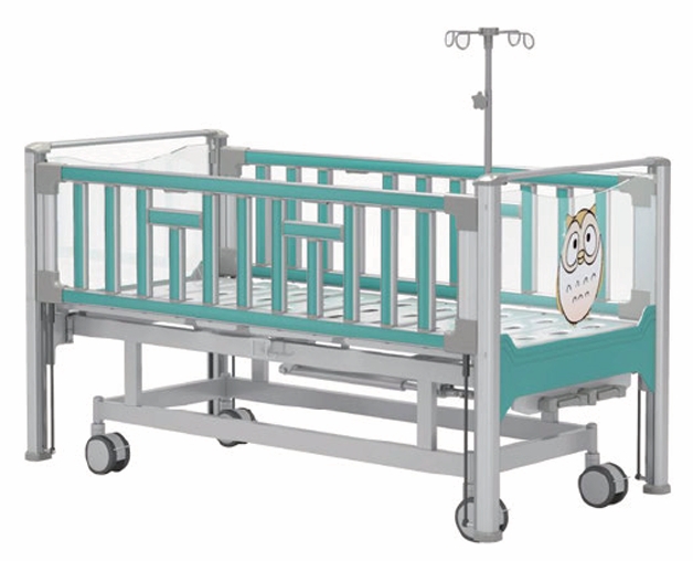 Pat Pediatric Manual cu 2 Funcții – Reglaj Spătar și Picioare, cu Balustrade de Aluminiu