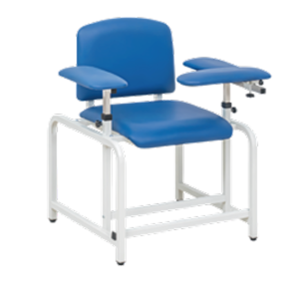 Product Single 9 Scaun Recoltare Sânge cu Suport brațe reglabil, Cadru metalic rezistent, Tapițerie PVC ușor de curățat